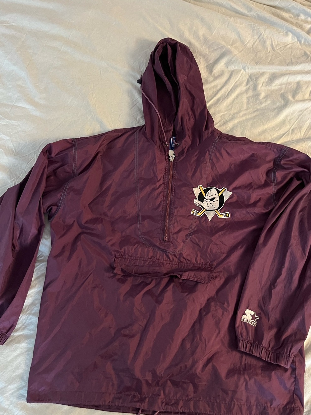 Vintage Anaheim Mighty Ducks Starter Pull Over Jacket windbreaker